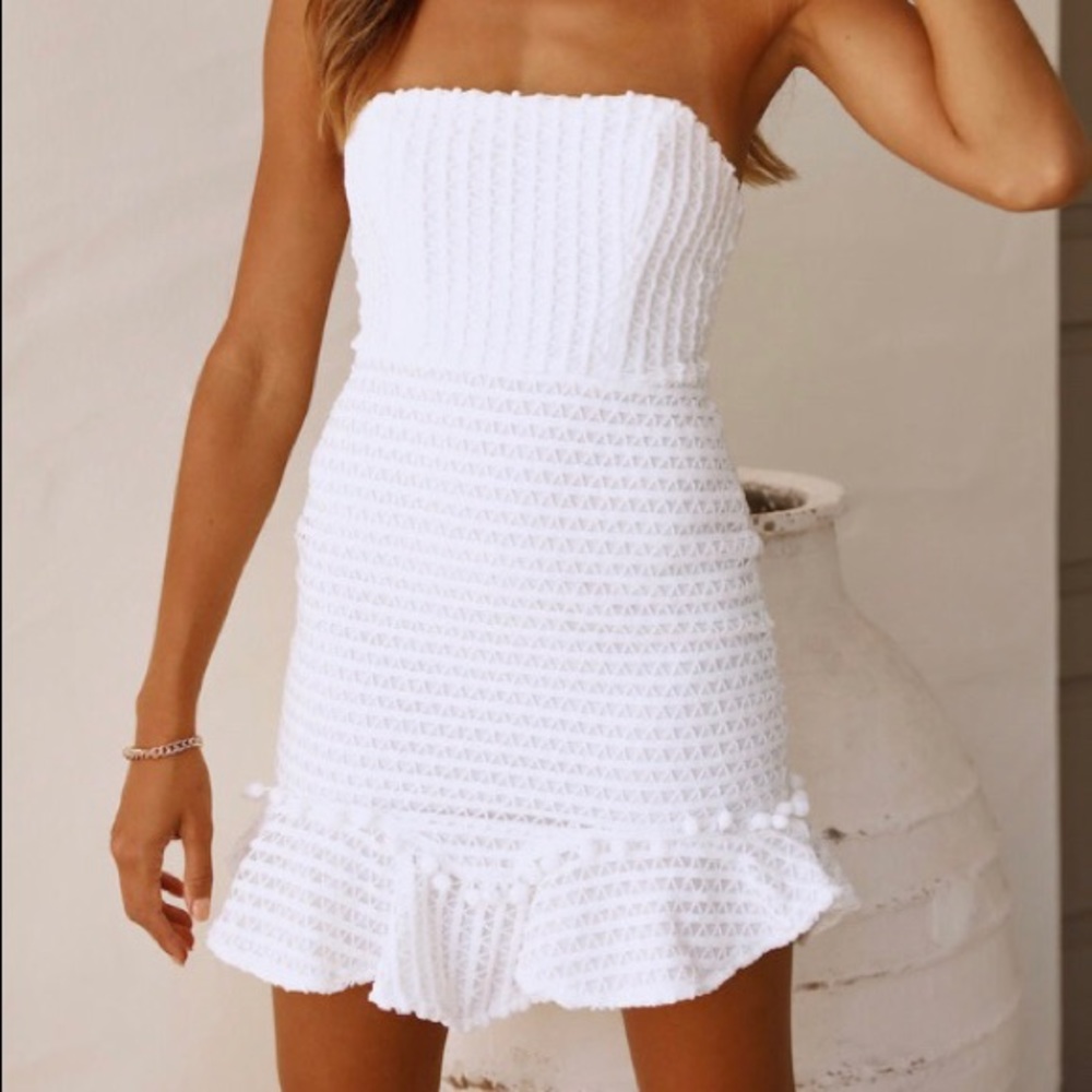 White mini dress